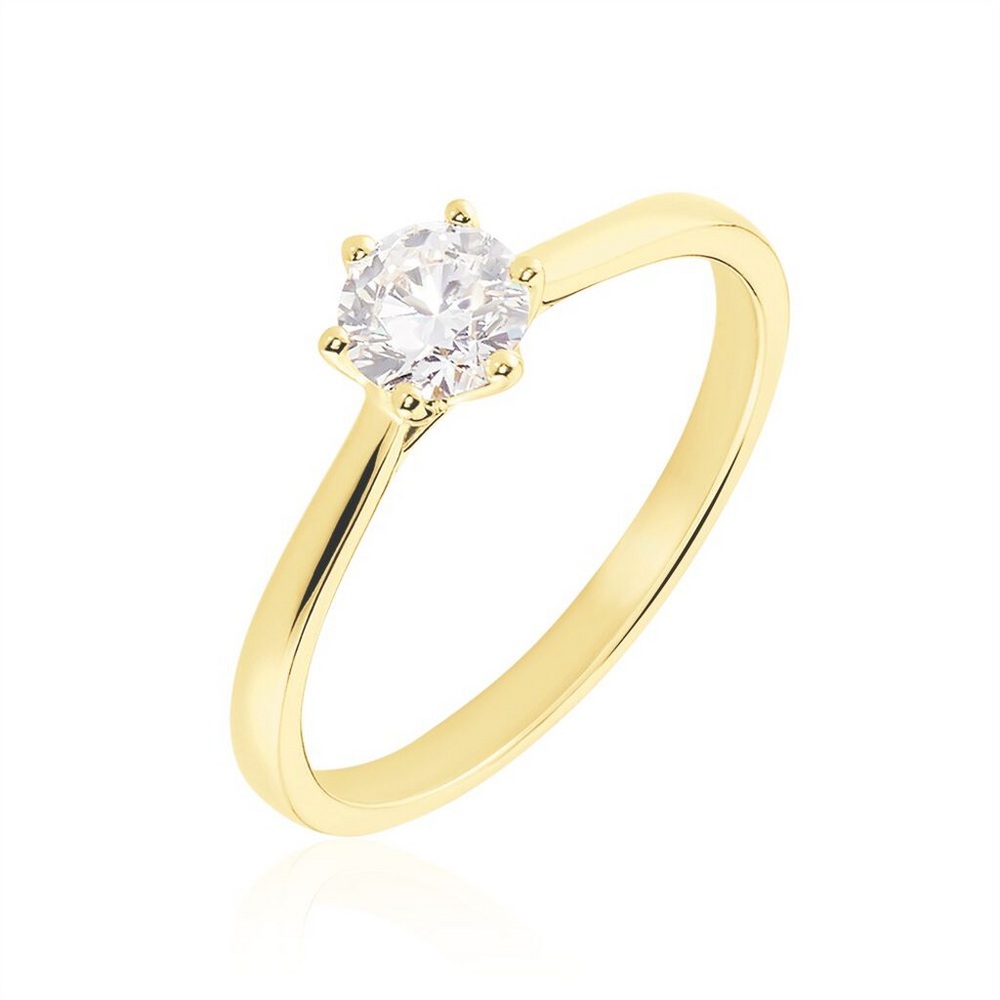 Anillo de Compromiso Montpellier en Oro Amarillo 18k con Diamante